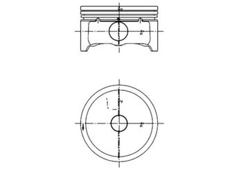 Piston (87.50MM-STD)  KOLBENSCHMIDT 99457600  99457600 1S7G6110DF1 1S7G-6110-DF1