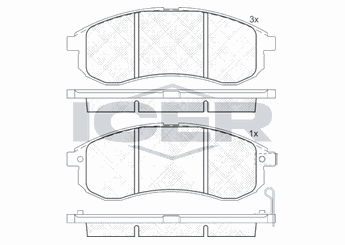 Fren Disk Balata Ön WONGA 271072  WVA23879 MN102622 MN105622 MR97736 60494A DBP511126 DBP 511 126 MN 102 622 MN 105 622 MR527564 MR 527 564 MR977365 MR 977 365