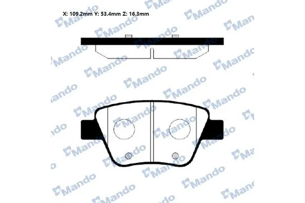 Fren Disk Balata Arka Volkswagen Jetta V (1K2)(08.2005->2010)  MANDO RMPU02NS
