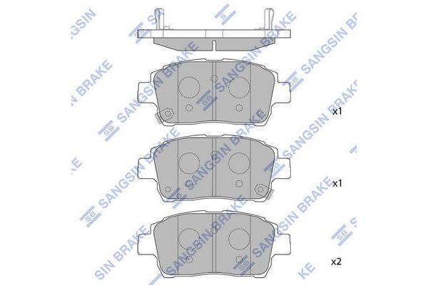 Fren Disk Balata Ön Toyota Yaris Verso (NCP2/NLP2)(1999->)  SANGSIN SP1244