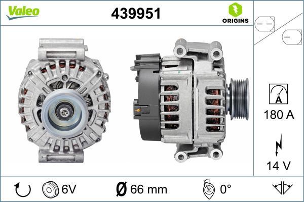 Alternatör  Audi A7 Sportback (4GF)(05.2014->)  VALEO 439951
