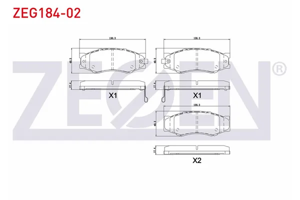 Fren Disk Balata Ön Nissan Laurel (JC32)(01.1986->)  ZEGEN ZEG184-02