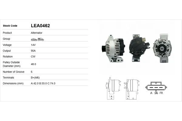 Alternatör  VISTEON 20-150-01001