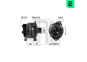 Alternatör  ERA 210668  5702A9 5702A8 5702 A8 5702 A9 5705A8 5705 A8 5705A9 5705 A9 5705AE 5705 AE 5705ET 5705 ET 500345767
