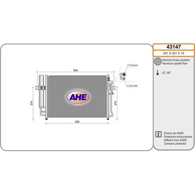 Klima Radyatörü  Hyundai Getz (TB)(2002->)  MAHLE AC 395 000P