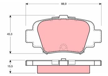 Fren Disk Balata Arka TRW GDB1060  4406099B25 4406099B85 44060-99B25 44060-99B85