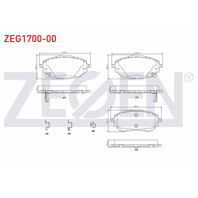 Fren Disk Balata Ön Toyota Corolla (E18)(06.2013->)  ZEGEN ZEG1700-00
