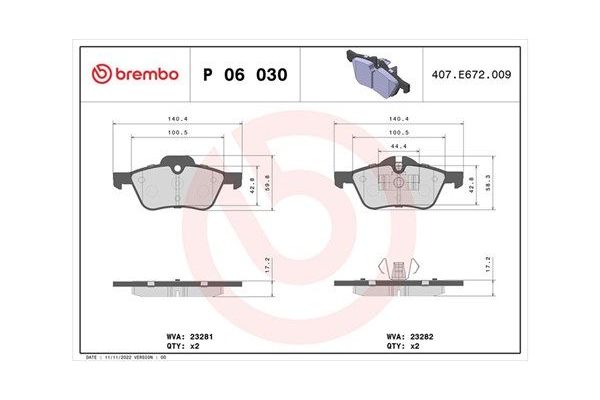 Fren Disk Balata Ön MINI Mini (R50,R53)(2001->)  MAGNETI MARELLI 363700406030