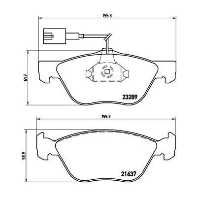 Fren Disk Balata Ön Alfa Romeo 156 Sportwagon (116)(2000->)  BREMBO P 23 077