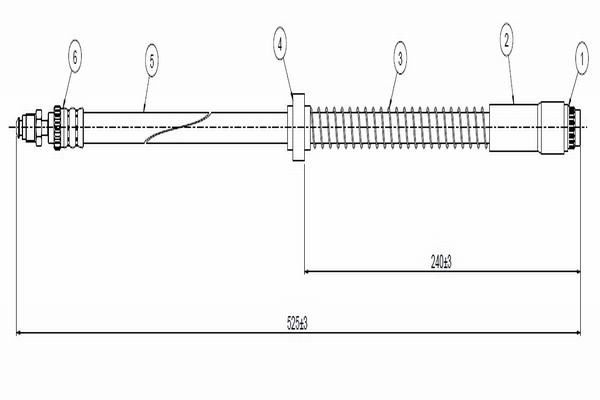Fren Hortumu Ön Sağ veya Sol Peugeot 806 (01.1994->)  CAVO C800 532B