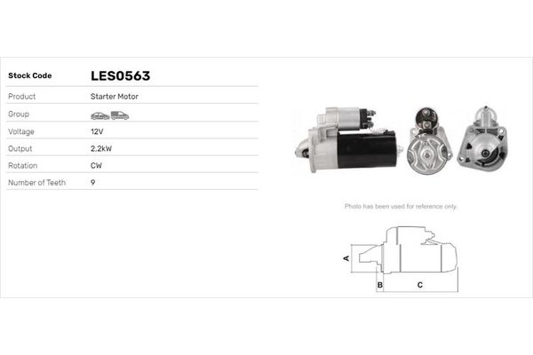 Marş Dinamosu  LUCAS ELEKTRIK LES0563