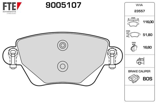 Fren Disk Balata Arka FTE 9005107