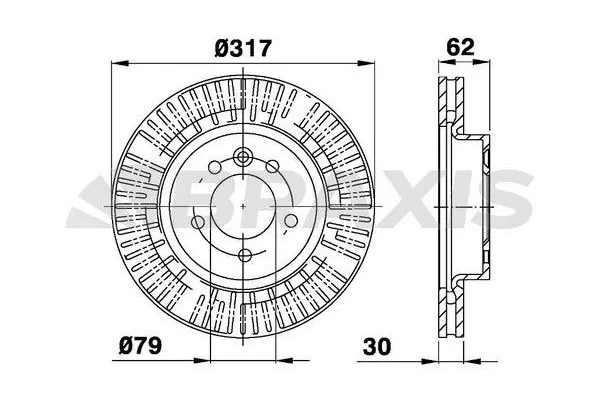 Fren Disk Ayna Ön Sağ ve Sol Land Rover Range Rover Sport (01.2005->)  BRAXIS AD0401