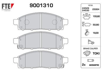 Fren Disk Balata Ön FTE 9001310  4605A198 6000609714 6000609715 6000611054 4605B233