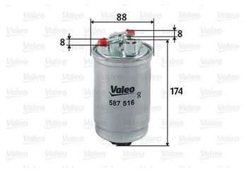 Yakıt Filtresi  VALEO 587516  6N0127401H 1GD127401 6N0127401F