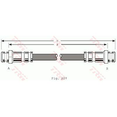 Fren Hortumu Arka Sağ veya Sol Mazda 626 Sedan/Coupe (GC)(08.1982->)  TRW PHA167