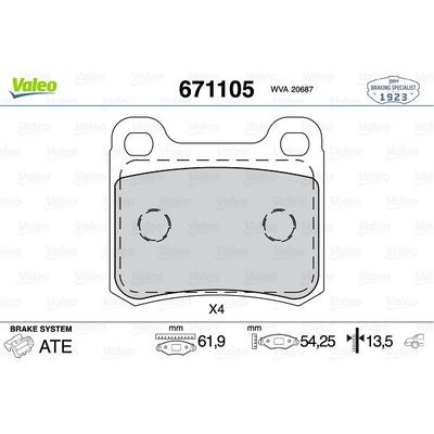 Fren Disk Balata Arka VALEO 671105