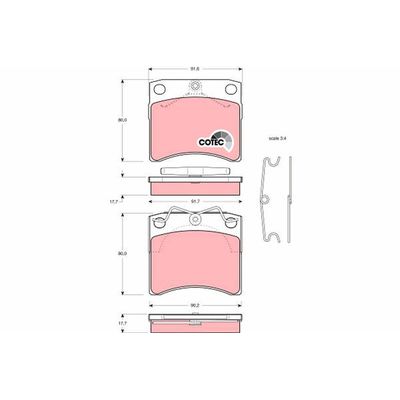 Fren Disk Balata Ön Volkswagen T4 Transporter Kamyonet Çift Kabin Syncro (08.1992->2003)  TRW GDB791