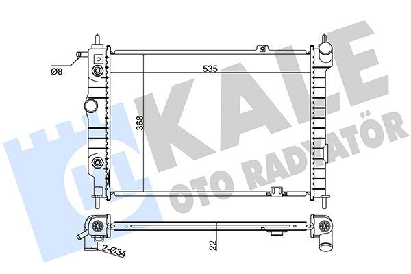 Su Radyatörü  MINI Mini (R50,R53)(2001->)  KALE 370800