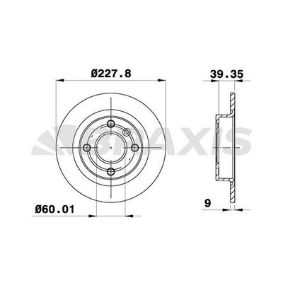 Fren Disk Ayna Arka Sağ ve Sol BRAXIS AE0633