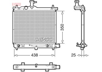 Su Radyatörü  DENSO DRM41023  DRM41023 253100X150
