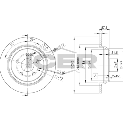 Fren Disk Ayna Arka Sağ ve Sol Mercedes Viano (639)(09.2010->)  MANDO MBC035129
