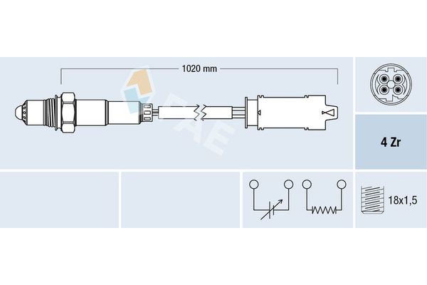 Oksijen (Lambda) Sensörü  BMW 3 Serisi Cabrio (E46)(2000->)  FAE 77238