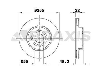 Fren Disk Ayna Ön Sağ ve Sol BRAXIS AE0189  4351202040 43512-02040 4351212550