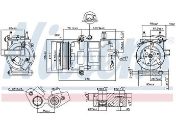 Klima Kompresörü  MAHLE ACP 1387 000S  BK2119D629AG 1770253 1827895 2011501 2026598 2308188 2355740 BK2119D629AC BK2119D629AD BK2119D629AE BK2119D629AF REBK2119D629AF
