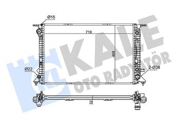 Su Radyatörü  KALE 345845  9678711180 1609961580 8R0121251A 8R0.121.251 A 8R0121251C 8R0.121.251 C 8R0121251E