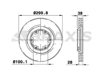 Fren Disk Ayna Ön Sağ ve Sol BRAXIS AE0330  402061W600 40206VE800