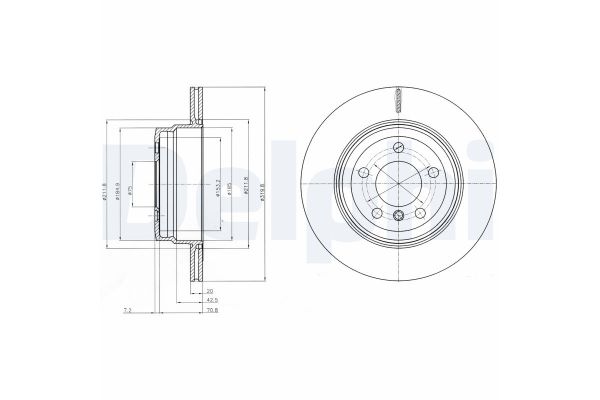 Fren Disk Ayna Arka Sağ ve Sol BMW X6 Serisi (F16)(11.2014->)  DELPHI BG4168
