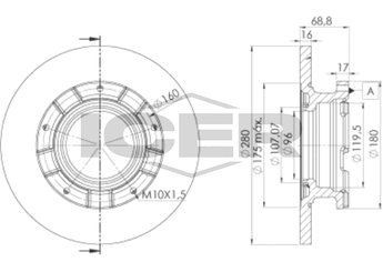 Fren Disk Ayna Arka Sağ ve Sol FROW 504.1102.018  1451161