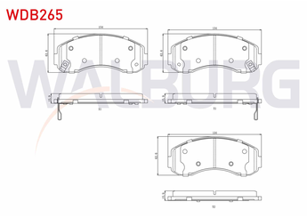 Fren Disk Balata Ön WALBURG WDB265  