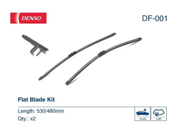 Silecek Süpürgesi Ön Muz Tip 530/480 mm - 21/19 inç Volkswagen Golf IV (1J1)(10.1997->2004)  DENSO DF-001