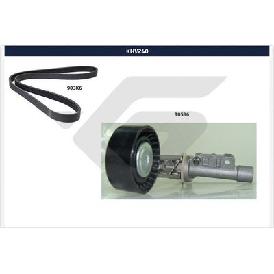 Vantilatör Kayış Seti  Peugeot 308 CC Cabrio-Coupe (03.2009->)  HUTCHINSON 240