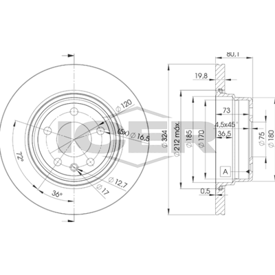 Fren Disk Ayna Arka Sağ ve Sol BMW X5 Serisi (E53)(2000->)  AYD 51419