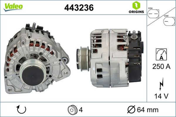 Alternatör  Mercedes G -Serisi Station (BM 463)(2018->)  VALEO 443236