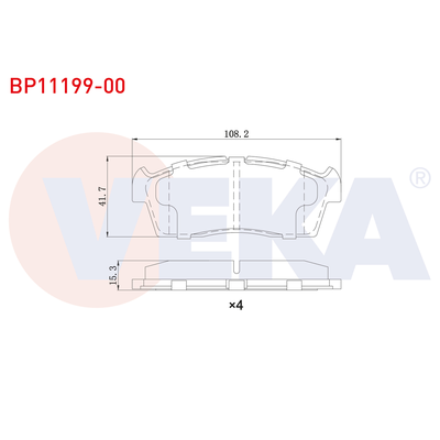 Fren Disk Balata Ön Citroen C-ZERO (08.2010->)  VEKA BP11199-00