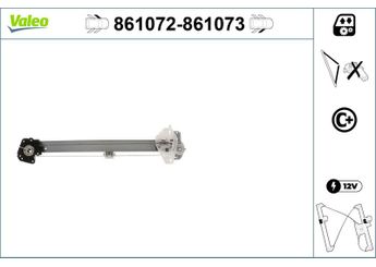 Cam Krikosu Ön Sağ VALEO 861073  72210SWAA01 72210-SWA-A01