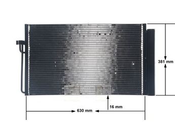 Klima Radyatörü  MAHLE AC 345 000S  64509122827 62118361362 62118364006 64508361362 64508381362 64538381362 64538831362 8381362 8 381 362 8361362 8831362 9122827 9 122 827