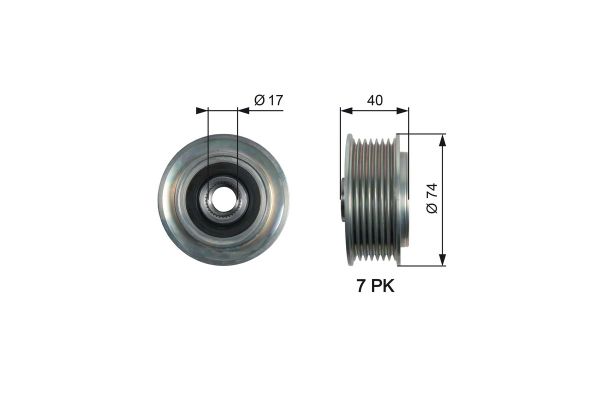 Alternatör Kasnağı  GATES OAP7159