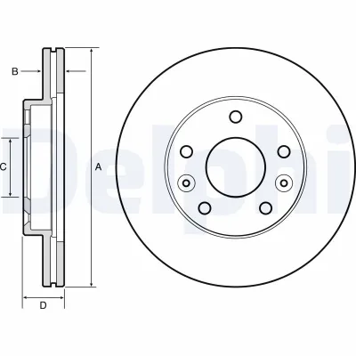 Fren Disk Ayna Ön Sağ ve Sol Renault Megane IV Sedan (07.2016->)  DELPHI BG4455