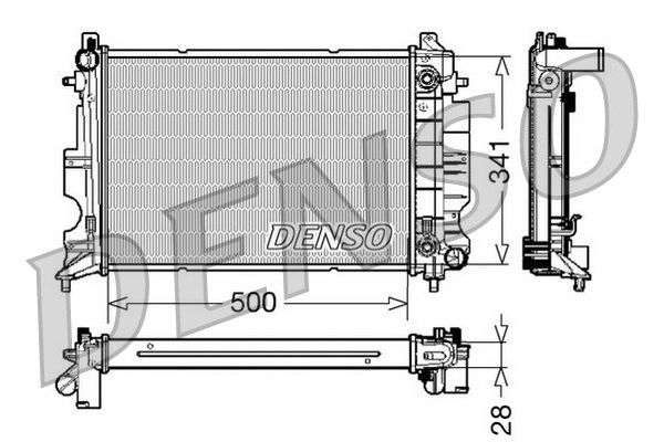 Su Radyatörü  DENSO DRM25013