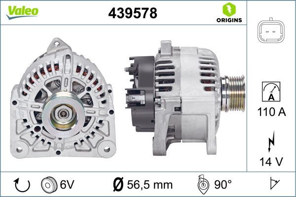 Alternatör  Dacia Logan (05.2005->)  VALEO 439578