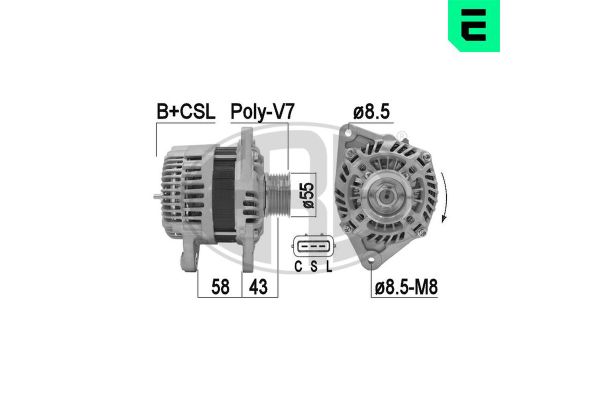 Alternatör  Nissan Micra (K13K/KK)(07.2010->)  ERA 209449A
