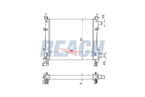 Su Radyatörü  Ford Ka (CCQ)(09.1996->)  FORD ORJINAL 97KB8005CA