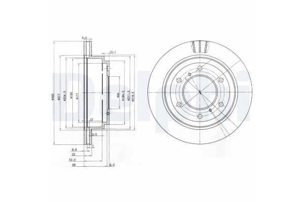 Fren Disk Ayna Arka Sağ ve Sol Mitsubishi Pajero (V80/V90)(2007->)  DELPHI BG3813