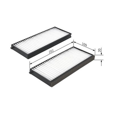 Polen Filtresi  Kia Carens (RS)(2003->)  BOSCH 1 987 432 260