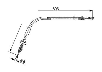 El Fren Teli Ön Sağ veya Sol BOSCH 1 987 482 543  BK212853BC 1849667